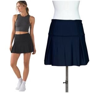 Lululemon | Lost In Pace Tall Black Athletic Tennis Skirt Skort Size 4 Tall